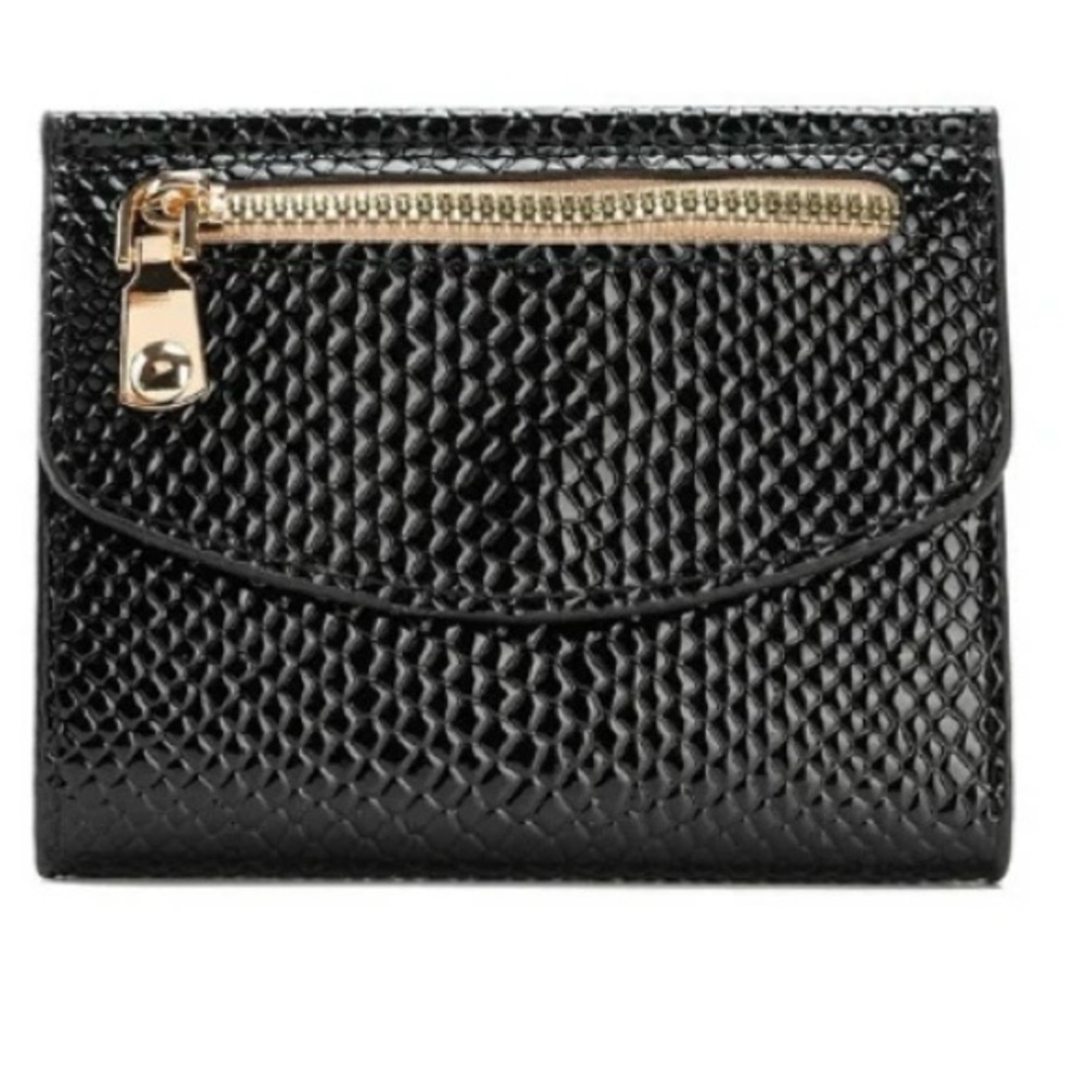 ZENANA Vegan Crocodile Trifold Wallet